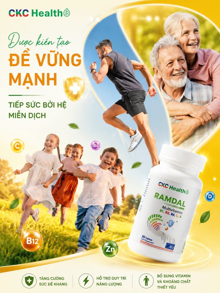 CHĂM SÓC SỨC KHỎE MỖI NGÀY CÙNG RAMDAL MULTIVITAMIN